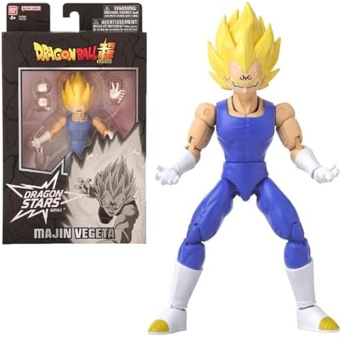 Bandai - Dragon Ball Z - Figurine articulée Dragon Stars 17 cm - Majin Vegeta - Licence Officielle Dragon Ball - Figurine articulée Majin Vegeta - Jouet Enfant 4 Ans et + - 40731
