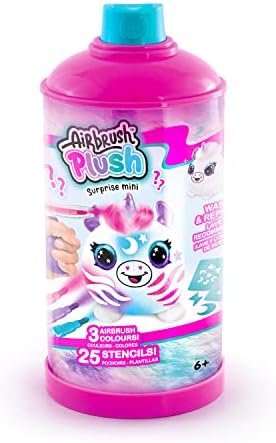 Canal Toys - Airbrush Plush - Mini Peluche surprise à Personnaliser avec Feutres et Pochoirs - Loisirs Créatifs pour Enfant - Dès 6 ans - OFG 264