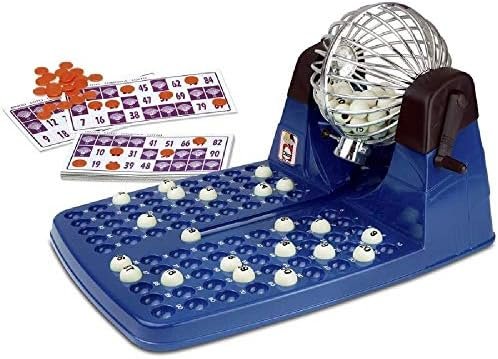 Chicos - Loterie Automatique. Jeu Loto Bingo Complet: Boulier + 90 Boules indélébiles + 48 cartons + jetons. Ref. 20805