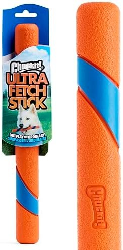 Chuckit! – Ultra Fetch Stick – Bâton à Poursuivre et à Mâcher pour Chien - Jouet Idéal pour Les Jeux de Rapport d’Objet – Caoutchouc Robuste – Renforce la Complicité – Taille Unique