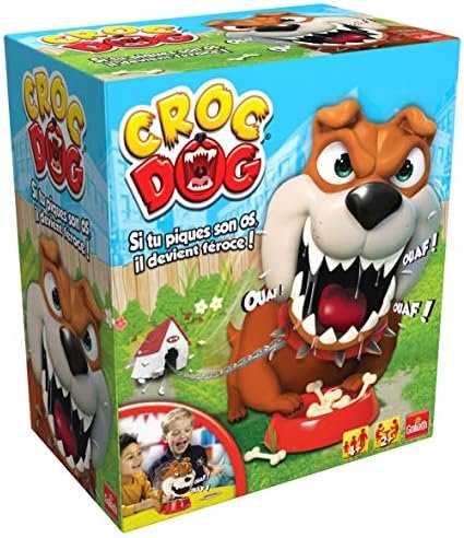 Croc Dog - Jeux de Société pour Enfants dès 4 Ans - Piquez les Os du Croc Dog Avant qu'Il ne se Réveille - Jeu de Rapidité et d'Adresse - Jouez en Famille ou entre Amis - De 2 à 4 joueurs