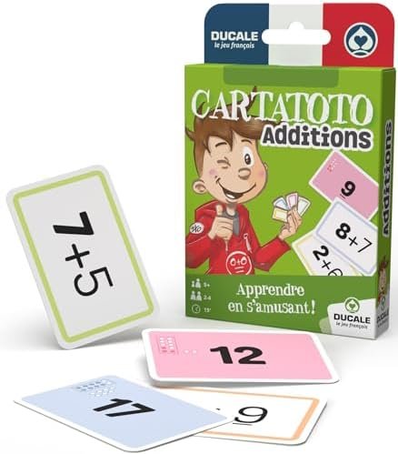 Ducale - Cartatoto Additions - Jeu de cartes éducatif pour enfants - Apprendre à compter en s'amusant - dès 5 ans