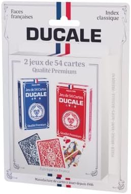 Ducale Origine - 2 Jeux de 54 Cartes - Jeu de Rami - Qualité Premium