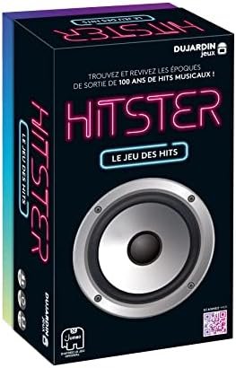 Dujardin – Hitster – Jeu de société – Jeu d’ambiance – Jeu adultes – Redécouvrez 100 ans de Hits musicaux – A jouer en famille et entre amis – 2 à 10 joueurs – Dès 16 ans