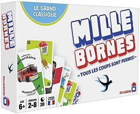 Dujardin – Mille Bornes Le Grand Classique – Jeu de société – Jeu de cartes – Atteignez les 1000 bornes en premier – A jouer en Famille ou entre Amis – 2 à 8 joueurs – Dès 6 ans