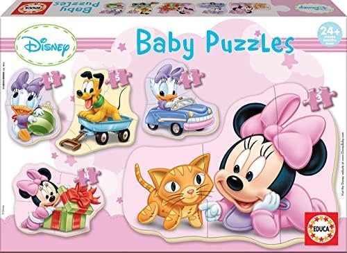 Educa - Baby Puzzles Minnie. 5 Puzzles progressifs de 3 à 5 pièces. Recommandé à partir de 2 Ans (15612)