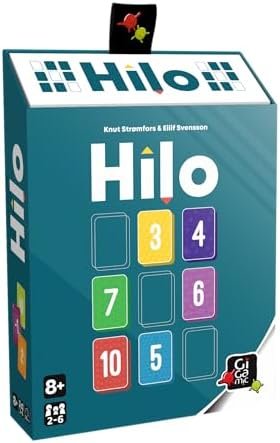 Gigamic - HILO - Un jeu d'ambiance aux règles simples - Des parties rapides entre amis ou en famille - De 2 à 6 joueurs - A partir de 8 ans.