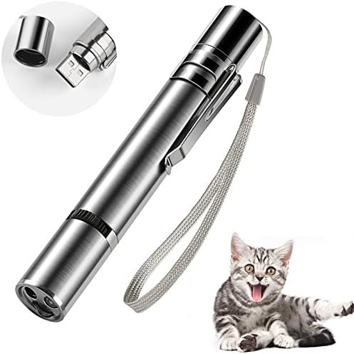 HezzLuv Jouets Interactifs Pour Chats Et Chiens, Jouet Chat Avec Voyant Led, Intelligence De Jouet De Chat éLectrique Jouets Chats Pour Exercices Entrainement, Rechargeable Par Usb, Jeu Interactif