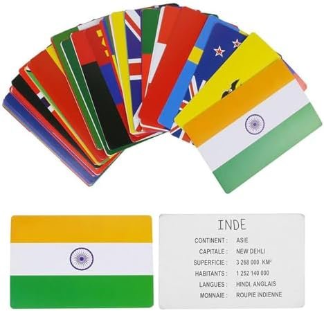 Jeux 2 Momes-CMEA5032 Carte Educative Pays Et Drapeaux, 7 ans to 99 ans, EA5032