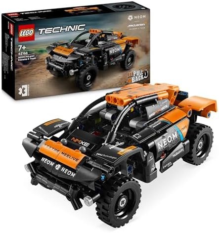LEGO Technic NEOM McLaren Extreme E Race Car, Jouet de Voiture à Rétrofriction pour Enfants, à Construire, Cadeau Technique pour Garçons et Filles Dès 7 Ans 42166