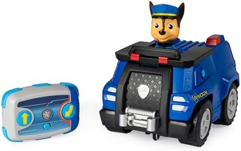 La Pat' Patrouille - Paw Patrol - Voiture RC Chase - Voiture télécommandée avec Télécommande Adaptée Aux Petites Mains - Voiture Pat' Patrouille - Jouet Enfant 3 Ans et +