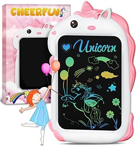 Licorne Jouet Fille Enfant Cadeau - Educative Jeux Jouet Cadeau Fille Enfant 1 2 3 4 5 + Ans Creatif, Ardoise Magique Tableau Magnetique LCD Tablette Dessin Graphique Enfant Fille Cadeau Anniversaire