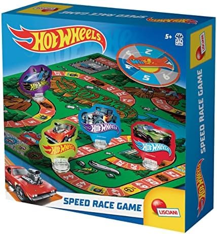 Lisciani - HOT WHEELS - Speed Race Game - Le Jeu De L' Oie Hot Wheels pour Enfants Dès 5 Ans - Jeu De Société Classique De Course - 2 À 4 Joueurs - Développe La Mémoire, Logique, Calculs Simples