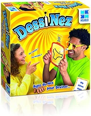 Megableu - Dessi'Nez - Jeu de Société Délirant - Jeu de Dessin - Jeu d'Ambiance - A Jouer en Famille ou Entre Amis - 3 Joueurs et Plus - A Partir de 7 Ans