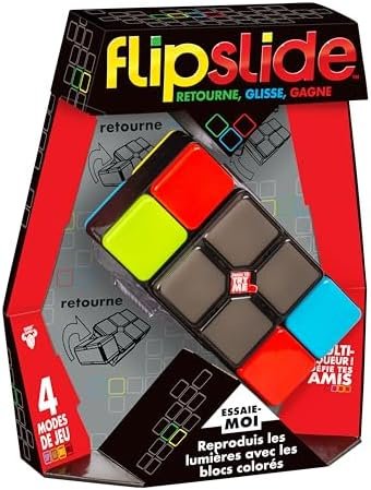 Moose Games-FLIPSLIDE-RETOURNE, Glisse, GAGNE Reproduis Les lumières avec Les Blocs colorés. 4 Modes de Jeu. Multijoueur Défie tes Amis, 25251