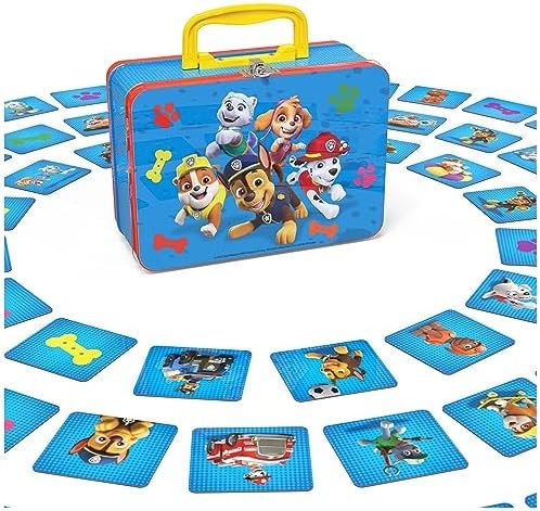 PAT PATROUILLE - Memo Valisette La Pat Patrouille - Jeu De Société Paw Patrol - Jeu De Mémoire Concentration 72 Cartes Pour Collecter 36 Paires Héros Pat Patrouille - Jouet Enfant 3 Ans Et +
