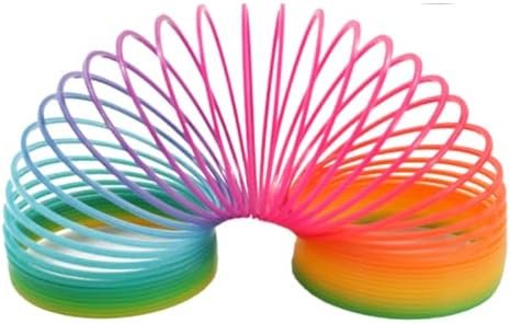 Parence Jouet à Ressort Arc-en-Ciel Ludique/Spirale de Différentes Couleurs, Rainbow Magique, 8x8cm