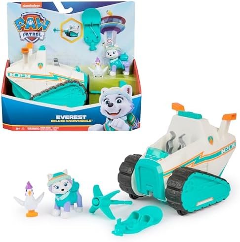 Paw Patrol - Pat Patrouille - Véhicule à Fonction Everest - Camion-Neige Voiture Figurine À Collectionner - Projectile - Pat Patrouille Jouet - Voiture Enfant - Jouet Enfant 3 Ans Et +