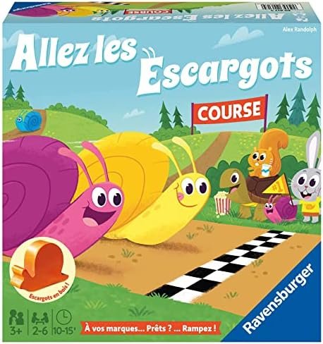Ravensburger – Allez Les Escargots - Premier Jeu De Société pour Enfants - Enfant Et Parents - De 2 À 6 Joueurs À Partir De 3 Ans - Mixte - 20617 - Version Française