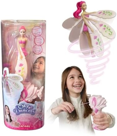 SKY DANCERS - Fuchsia Fantasy - Poupée Volante Magique Pour Enfants Dès 6 Ans - Fée Qui S'Envole Avec Un Lanceur - Émerveillez vos Enfants - Fonctionne sans Pile - Idée Cadeau - Lansay