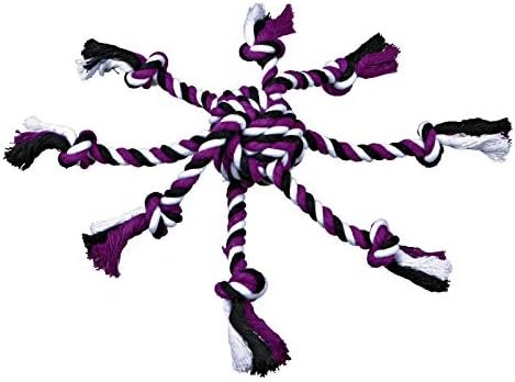 Trixie Denta Fun Jouet Corde pour chien avec balle tissée en, 44 x 7 cm, modèle aléatoire