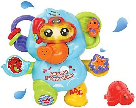 VTech- Lancelot L'ELEPHANT'Eau Baby Jouets Premier Age, 80-515305, Multicolore - Version FR