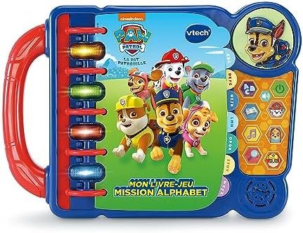 VTech - Pat' Patrouille, Mon Livre-Jeu Mission Alphabet, Jeux Éducatifs, Livre Sonore et Musical, Jouet Paw Patrol, Cadeau Enfant de 3 Ans à 7 Ans - Contenu en Français