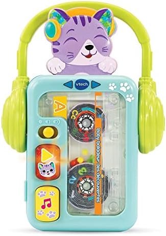 VTech – Baby Baladeur Des Découvertes, Baladeur Bébé, Pour Écouter De La Musique – 9/36 Mois – Version FR