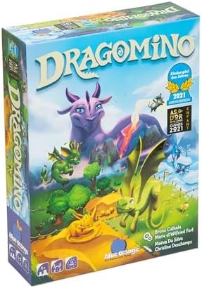 blue orange Dragomino (Kingdomino Enfants) Jeu de société - Jeu de tuiles - Jeu Parents Enfants