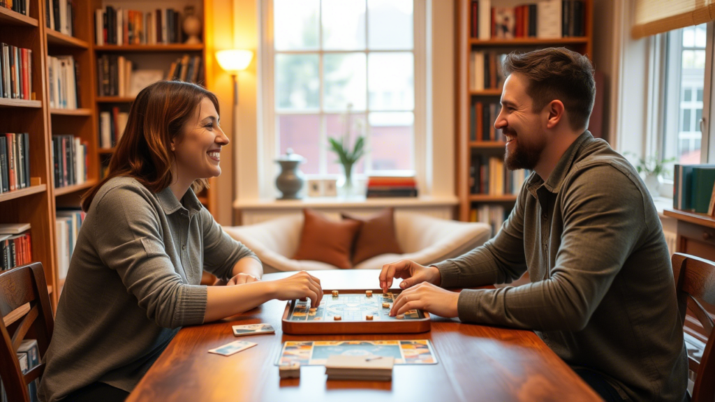Découvrez un jeu de société pour couple idéal pour renforcer la relation amoureuse. Une activité pour couple qui booste la communication entre partenaires et crée des souvenirs mémorables.