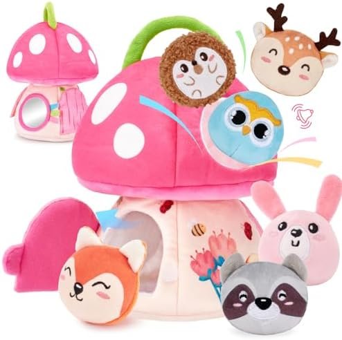 hahaland Jouet Bebe 6 Mois Jouet Eveil Bebe 0-3-6 Mois, Peluche Bebe Jeux Montessori Jouet Sensoriel Bebe 0-6 Mois Cadeau Bebe Enfant 3 6 9 Mois Garçon Fille