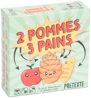 2 Pommes 3 Pains - Jeu de Société Idéal pour s'Amuser en Famille ou Entre Amis en Soirée - De 2 à 6 Joueurs - Jeu d'Ambiance - A partir de 8 Ans