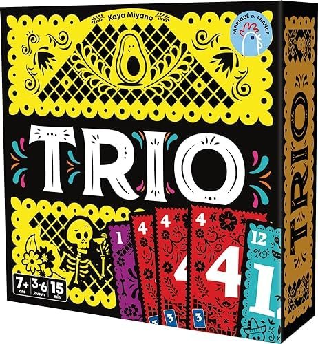 ASMODEE - Trio - Jeu de Cartes Made in France - Récompensé As d'or 2024 - Jeux de Société pour Famille et Enfants dès 7 Ans - 3 à 6 Joueurs - 15 Min - Version française - Cocktail Games