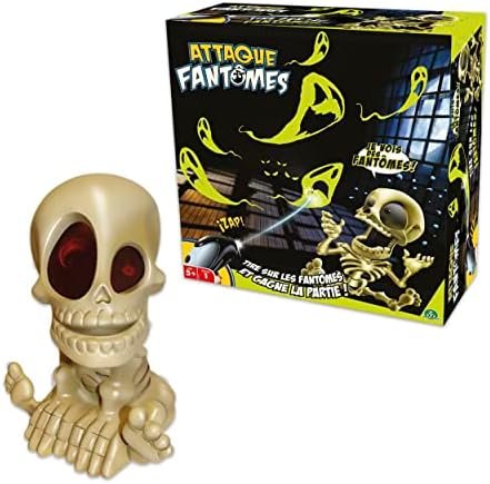 ATTACK FANTOMES, Jeu de tir sur des fantômes, Electronique, Parle en français, Jouet pour Enfants dès 5 Ans, 8915, Noir, Jaune