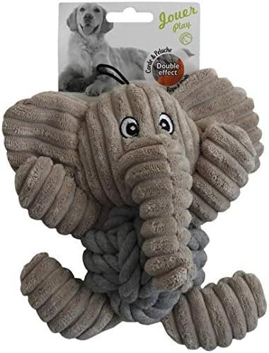 Aimé - Jouet Peluche Éléphant pour Chien - Doudou Doux Et Agréable Au Toucher - Accessoire Interactif pour Tous Types de Chiens - 16 cm