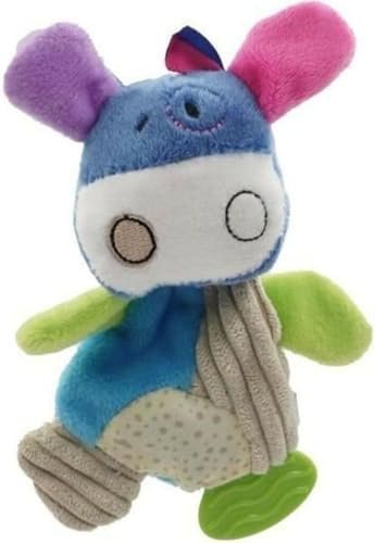 Aimé | Jouet Peluche Vache 16 cm | Multicolore et Jouet Sonore avec Squeaker pour Développer et Stimuler les Sens | Doudou pour Chien Toutes Tailles et Tous Âges