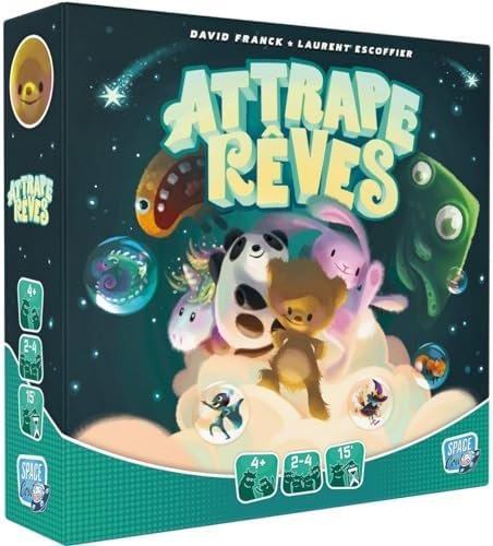 Amodee - Attrape REVES – Jeu de Société Enfant dès 4 Ans – As d’Or 2020 Jeu Enfant - Développe Sens de l'Observation & Imagination – Variante dès 3 Ans – 2 à 4 Joueurs – 15 Min - Space Cowboy