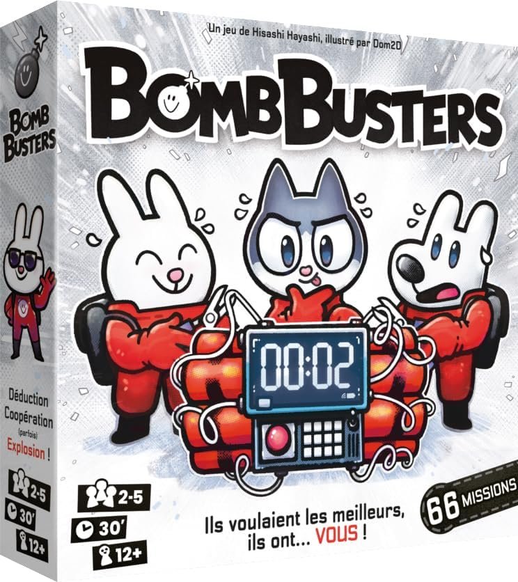 Asmodee - Bomb Busters | Jeu de Société Coopératif pour Adultes & Enfants dès 12Ans | 66 Missions sous Tension | Désamorcer la Bombe en Équipe | Jeu de Stratégie | 30 Min | 2 à 5 Joueurs |en Français