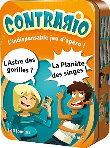 Asmodee - CONTRARIO - Jeu d'Ambiance Amusant pour Adultes et Enfants dès 12 Ans - Jeu de Cartes & Devinettes Autour des Expressions Françaises - 20 Min - 3 À 10 Joueurs - Version Française