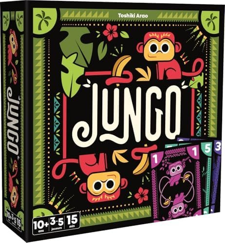 Asmodee - Cocktail Games - JUNGO - Jeux de société - Jeux de Cartes - Jeu Famille, Entre Amis et Enfants à partir de 7 Ans - 3 à 5 Joueurs - 15 Min - Version française