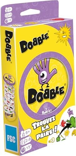 Asmodee - DOBBLE Classique - Jeu de Cartes pour Enfants dès 6 ans - Jeu de Société a Jouer en Famille - Jeu de Rapidité 2 à 8 joueurs - Boite Métal pour Voyage - 15 min - en Français- Zygomatic