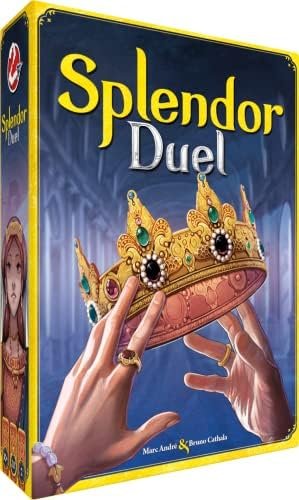 Asmodee - Splendor Duel - Jeu de Stratégie pour Enfants dès 10 Ans - Jeu de Cartes pour 2 Joueurs - Collectez Les Gemmes pour Attirer Les Faveurs Royales - 30 Min - en Français - Space Cowboys