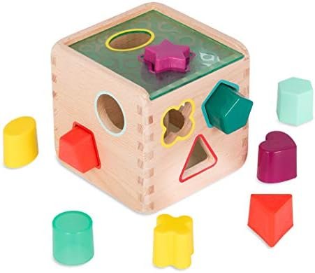 B. Toys - Wonder Cube - Jouet de développement en Bois - trieur de Formes - 9 Formes colorées - Jouet éducatif pour Les Tout-Petits, Les Enfants - 18 Mois +
