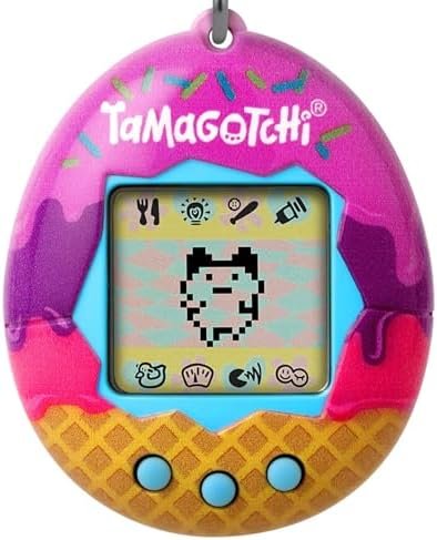 Bandai - Tamagotchi - Tamagotchi Original - Icecream - Animal électronique virtuel avec écran Couleur, 3 Boutons et Jeux - Jouet Animal interactif en Français - Jouet Enfant 8 Ans et + - 42922
