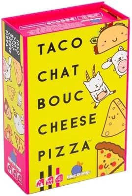 Blue Orange - Taco Chat Bouc Cheese Pizza - Jeu de Société /de Carte/ d'Ambiance et de Rapidité Idéal pour s'Amuser en Famille ou entre Amis en Soirée - De 2 à 8 Joueurs - À Partir de 8 ans