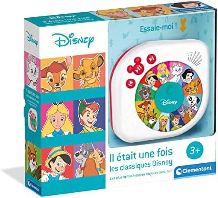 Clementoni | Il Était Une Fois – Les Classiques Disney pour Enfants 3 Ans+ | Conteur Audio avec 12 Histoires Narrées Disney | Jouet Éducatif avec Haut-Parleur Intégré | Écoute Autonome Enfant