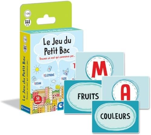 Clementoni - Le Jeu du Petit Bac 7 Ans + - Redécouvrez ce Classique avec des Catégories Modernes et Amusantes. Stimulez Votre Vocabulaire, et Votre Esprit de Compétition en Famille ou Entre Amis.