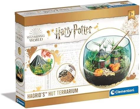 Clementoni | Terrarium Harry Potter pour Enfant 7 Ans+ | La Cabane De Hagrid | À Construire | Activité Botanique Créative DIY | Kit Écologique Avec Plâtre, Graines, Tourbe | Idée Cadeau Enfants