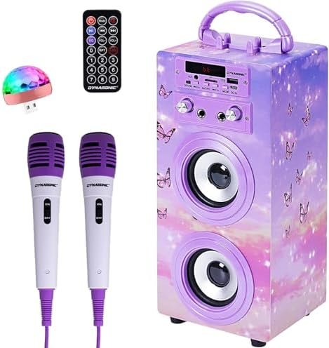 DYNASONIC (3º génération Modèle 2022 Karaoke Micro Enfant, Cadeau Fille Enfant Original et joet Fille, Jouet pour Enfants Modèle 025-18 Lumieres