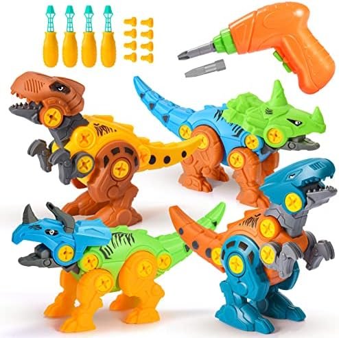 Dinosaure Jouet Enfant 3-9 Ans,Jurassic World Dinosaure Jouet Garcon 3-12 Ans Perceuse Enfant Jeu 3-9 Ans Dinosaure Cadeau Fille 2-9 Ans Démontage Jouets Cadeau Garcon 3-9 Ans
